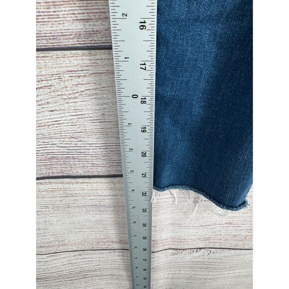 FRAME Denim Distressed Le High Skinny Crop Jeans Women's 27 Blue Medium Wash - Picture 13 of 14